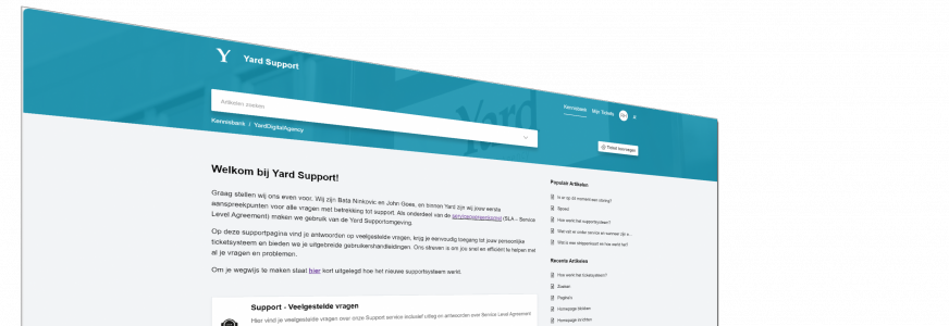 Nieuw supportsysteem Nieuw supportsysteem